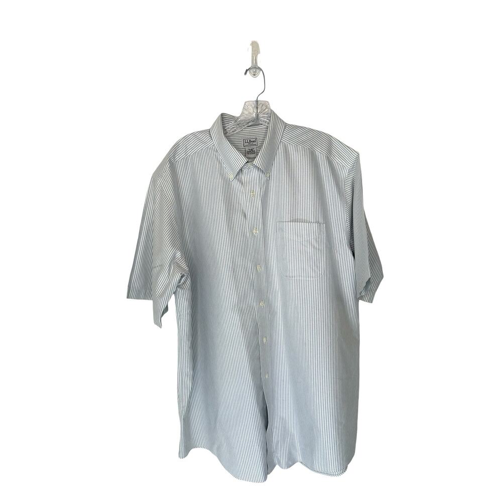 L.L. Bean Men's Striped Wrinkle Free Traditional Fit Button Down Shirt‎ Size 17R